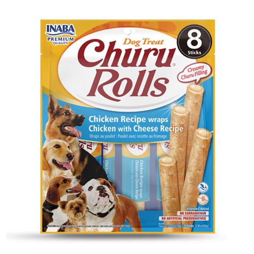 OBC025248-1729232846 Pamlsok Inaba Churu Rolls dog Kura so syrom 8 ks 96 g – Obrázok 1