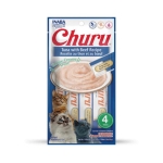 Pamlsok Inaba Churu Pyré cat Tuniak s hovädzou príchuťou 4 tuby 56 g
