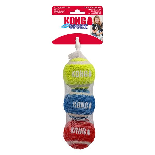 OBC026556-1772699689 Hračka Kong Dog Sport Softies Loptičky tenis 3ks guma vulkanizovaná M – Obrázok 1