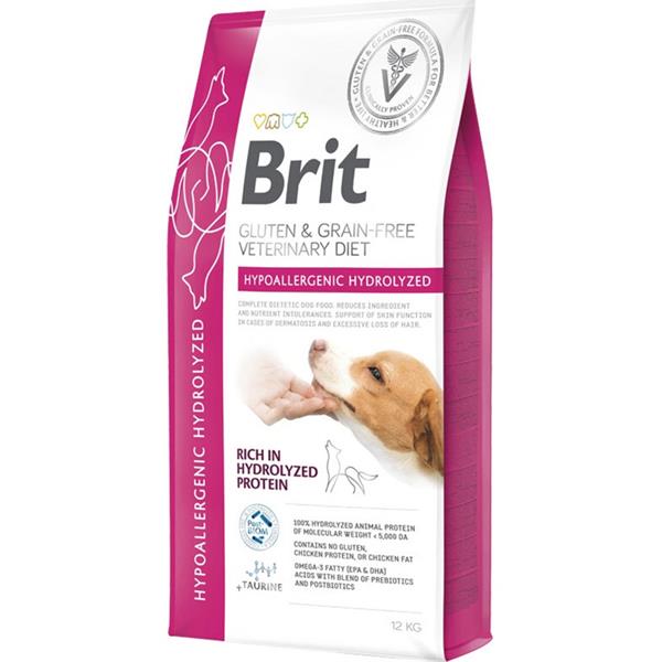 OBC027096-1775720441 Brit Veterinary Diets GF dog Hypoallergenic Hydrolyzed 12 kg – Obrázok 1