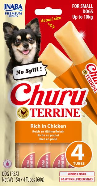 OBC027337-1781077461 Pamlsok Inaba Churu Terrine dog kura 4 x 15 g – Obrázok 1
