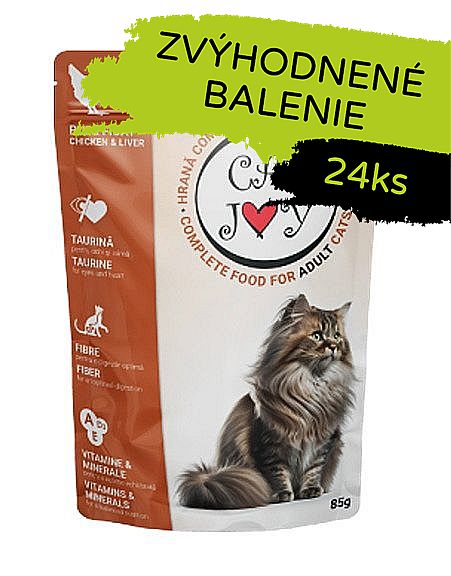 a1d212f7df3585d0f6b20e0e9086d1a51aba30bd Cat Joy chicken 24x85g kapsička – Obrázok 1
