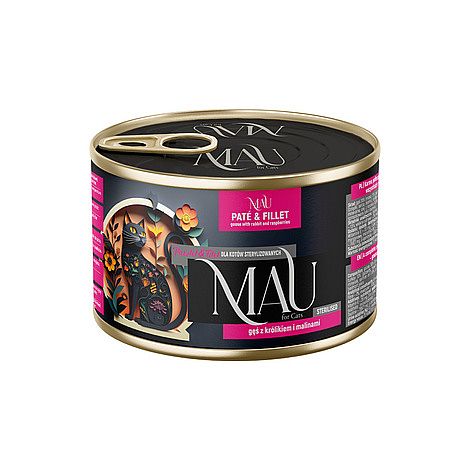 b1b6c5927b5320dee51435a00a2619f3c7a5303b MAU konzerva Paté & Filet Sterilised Goose with Rabbit and Raspberries 185 g – Obrázok 1