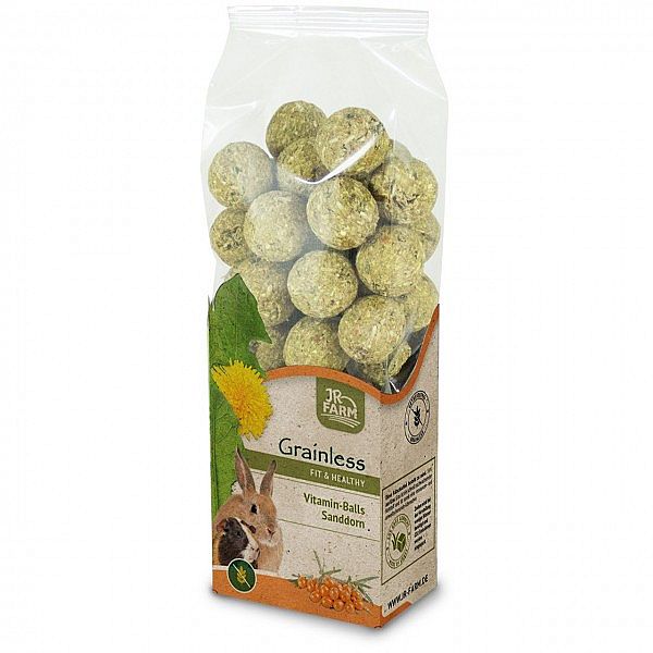 bbf4658249577ced06966a136d778eae31a10355 JR Grainless Vitamínové guľôčky s rakytníkom 150g – Obrázok 1