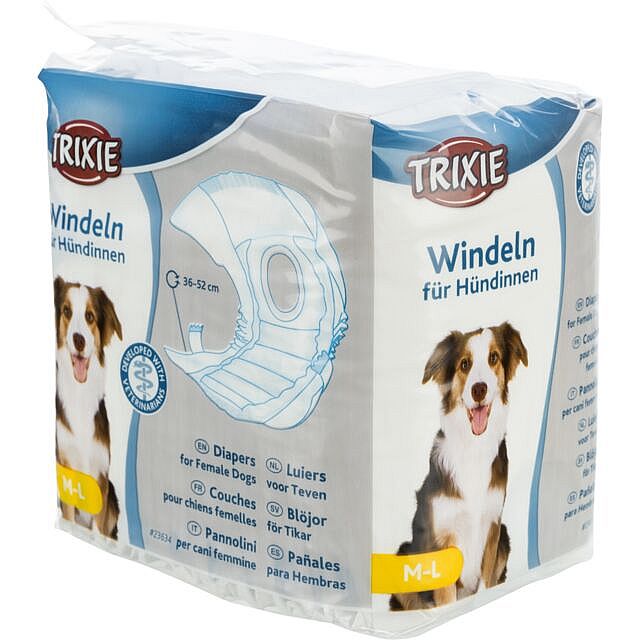 c1bea767c999b7bc1c7f07cf59af97e5b957dad3 Diapers for female dogs, M–L: 36–52 cm, 12 pcs. – Obrázok 1