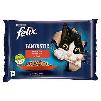 c42bfc26deeb3044a6b728bbfa063bd862660af4 FELIX Fantastic Multipack 4x85g hovädzie/kura v želé – Obrázok 1