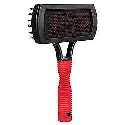 d237caf5cb69653d37cb2224b685441a72725cff Soft brush, double, plastic/nylon & metal bristles, 10 × 17 cm – Obrázok 1