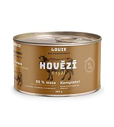 d3a90ce3fb29af413e8ac93b399fac37b41eef12 Konzerva LOUIE hovädzie s ryžou 200g pre psov – Obrázok 1