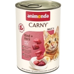 Konzerva CARNY adult 400g - hovadzie a srdcia