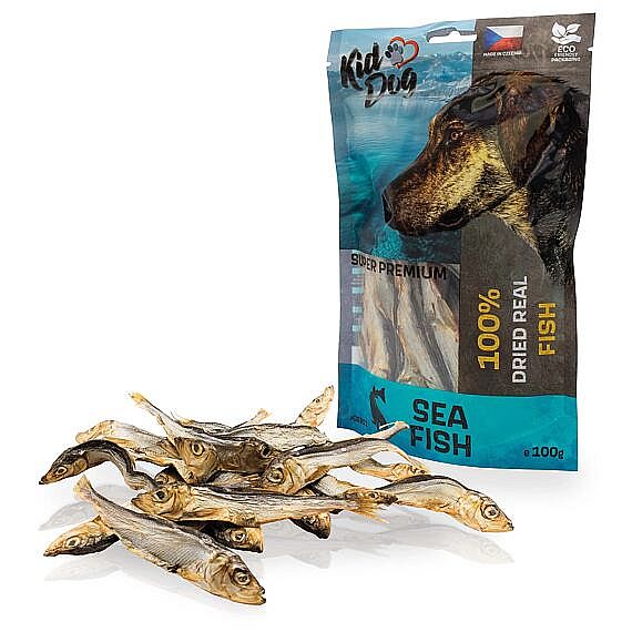 d9b0c4ea99cad71424e4046d09b2ffd135ba2074 KD SUPER PREMIUM rybičky - morské šproty 100g – Obrázok 1