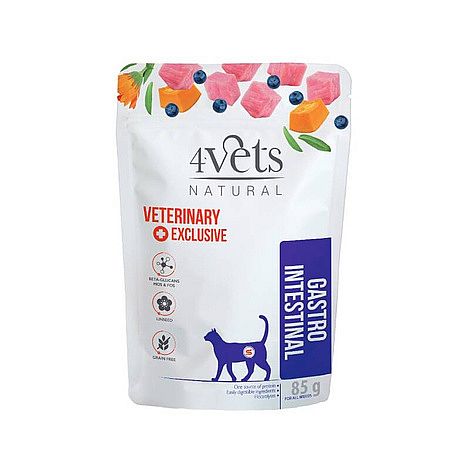 df76180b88bfe8a7c9fbc1374932d71492bd8f9c 4Vets Cat Gastro Intestinal kapsička pre mačky 85 g – Obrázok 1