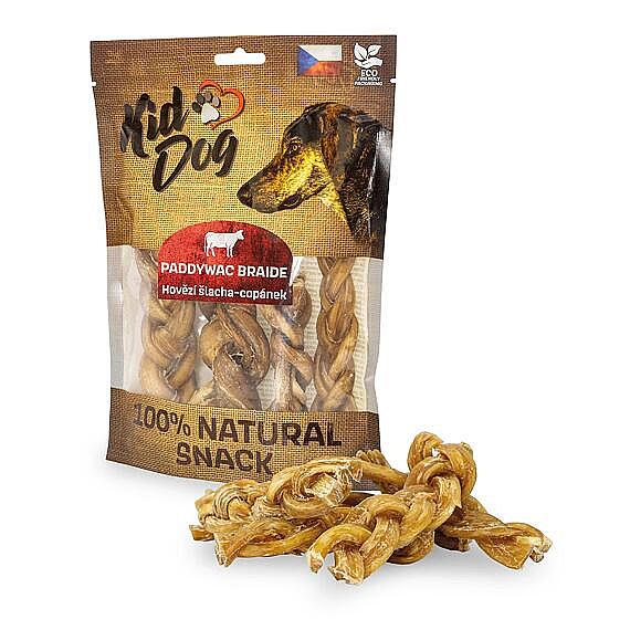 eaa047a17cf138b6da795cc35fcc738182ed6e0b KD Natural Snack, hovädzia šľacha vrkôčik 12 cm/ 200g – Obrázok 1