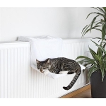 Radiator bed, plush, 45 × 24 × 31 cm, wool-white