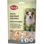 Marbled Chickies, snack kostičky v kuracom mäse s treskou, 100 g