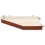 Corner shelter/platform, dwarf rabbits, bark wood, 33 × 33 cm