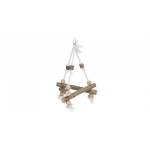 Swing on a rope, bark wood, 27 × 27 × 27 cm