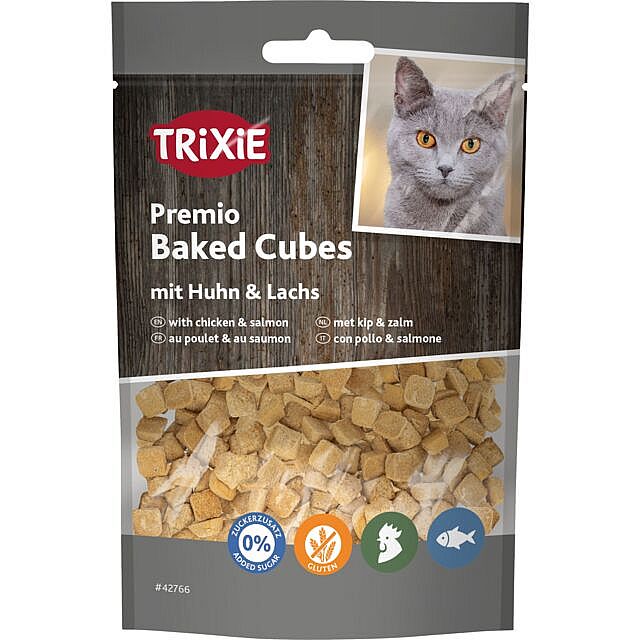 feaf0c6682feb749a0424b0347a8947e01c1d2f0 Premio Baked Cubes with chicken and salmon 50g – Obrázok 1