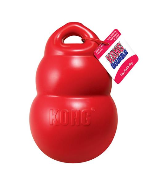 obc022526-1660736079 Hračka Kong Dog Bounzer Granát s úchytom, aportovací, červený, guma, L – Obrázok 1